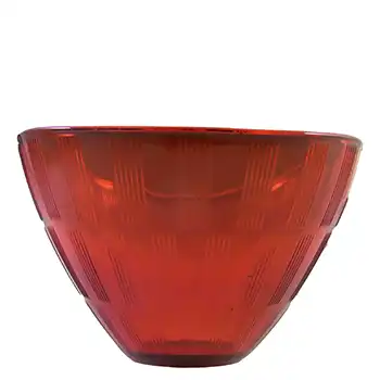 Gullaskruf Vintage Red Glass 'Randi' Bowl by Lennart Andersson