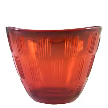 Gullaskruf Retro Red Glass 'Randi' Bowl by Lennart Andersson