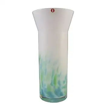 LABELLED Iittala Glass Akvarelli Vase by Mikko Karppanen