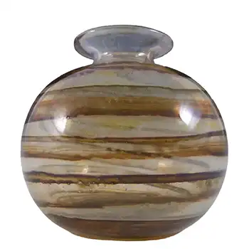 Isle of Wight Studio Tortoiseshell Glass Globe Vase by Michael Harris