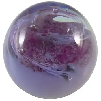 MARKED Caithness Purple Vintage Glass "Blush" Paperweight
