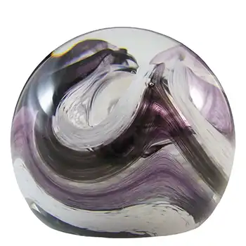 MARKED Caithness Vintage Purple Glass "Extravaganza" Paperweight