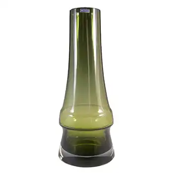 Riihimaki 'Piippu' Riihimaen Aimo Okkolin Glass Vase - Labelled