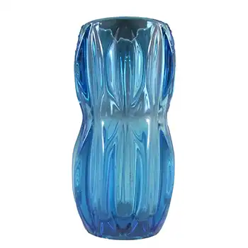 Rosice Sklo Union Blue Glass Vase by Jan Schmid #1032