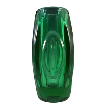 Rosice Sklo Union Green Glass Lens / Bullet Vase