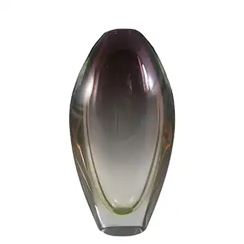 Arte Nuova Pustetto & Zanetti Murano Sommerso Uranium Glass Vase