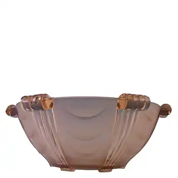Stölzle #19677 Czech Art Deco 1930's Pink Glass Bowl