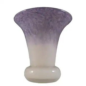 SIGNED Vasart Pink & Purple Mottled Glass Vase V022