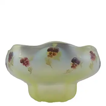 Victorian Vaseline/Uranium Enamelled Green Glass Bowl