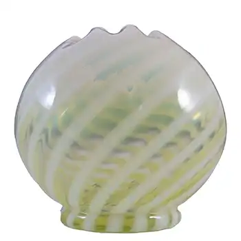 Victorian Antique Vaseline/Uranium Opalescent Glass Rose Bowl/Vase