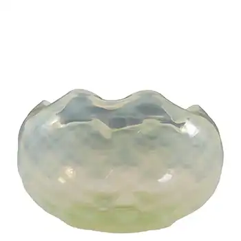Victorian Antique Vaseline/Uranium Opalescent Glass Bowl