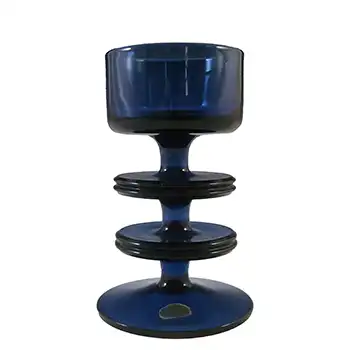MARKED Wedgwood Sapphire Glass Sheringham Candlestick RSW13/2