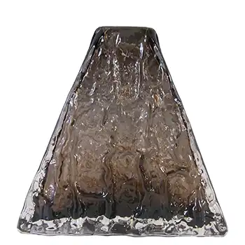 Whitefriars #9674 Baxter Cinnamon Textured Glass Pyramid Vase