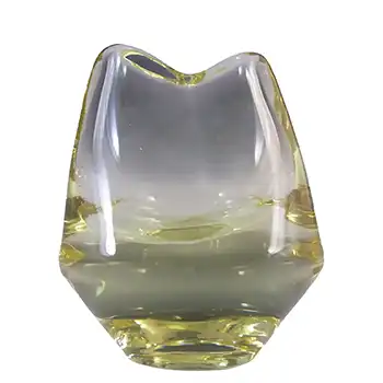Zelezny Brod Czech Yellow Glass Vase - Miloslav Klinger