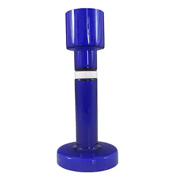 SIGNED Alsterfors / Per Ström Blue Cased Glass Candle Holder