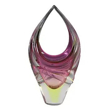 Arte Nuova Pustetto & Zanetti Murano Sommerso Uranium Glass Vase