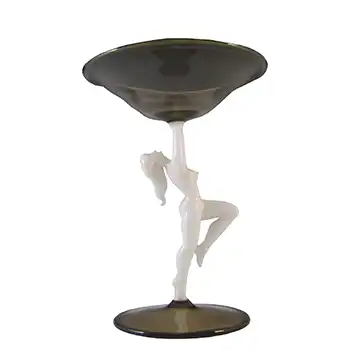 Vintage 1930's Art Deco Nude Lady Spirit Glass