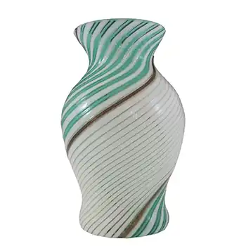 Aureliano Toso / Dino Martens Mezza Filigrana Glass Vase #5701