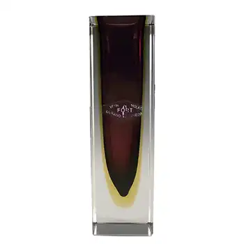 LABELLED Gino Fort Murano Faceted Purple Sommerso Glass Vase
