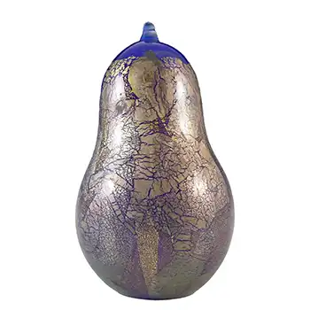 Isle of Wight Studio / Harris 'Azurene Blue' Glass Pear