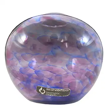 Isle of Wight Studio 'Heather' Purple & Blue Glass Globe Vase