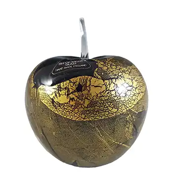 Isle of Wight Studio / Harris 'Azurene Gold' Glass Apple