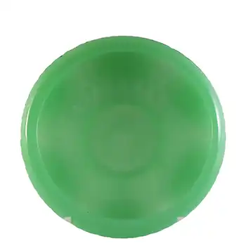 Jobling #9000 Art Deco Uranium Jade Glass Oyster Shell Bowl