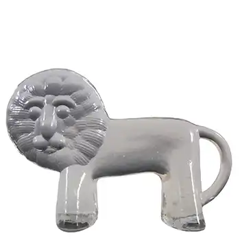 Kosta Boda Glass Lion Sculpture - Zoo Series by Bertil Vallien