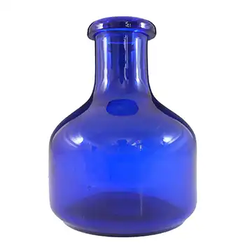 SIGNED Kosta Boda Blue Glass Swedish Vase by Erik Hoglund