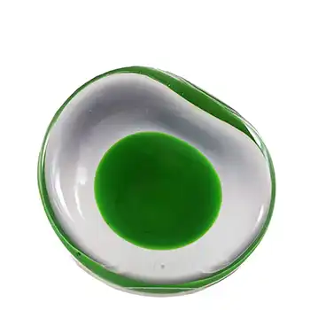 Kosta Boda #1128 Green Glass Bowl by Vicke Lindstrand - Signed