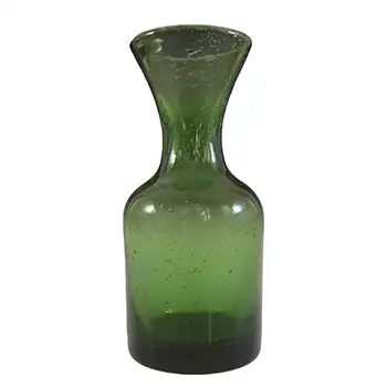 SIGNED Kosta Boda Bubbly Green Glass Vase Erik Hoglund #H525