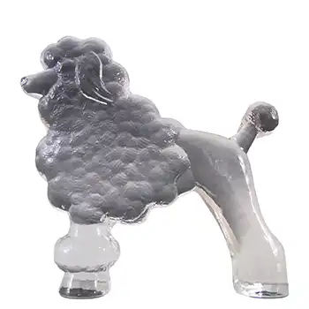 Kosta Boda Glass Poodle Sculpture Bertil Vallien Kennel Series