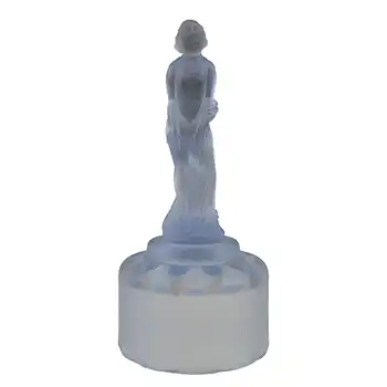 Müller & Co 'September Morn' Art Deco Blue Glass Lady Figurine