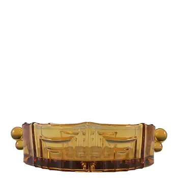 Stölzle Czech Vintage Art Deco 1930's Amber Glass Bowl