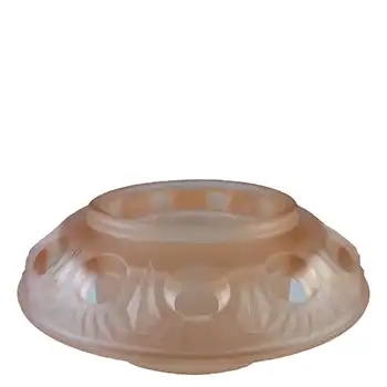 Walther Art Deco 1930's Pink Glass Flower Frog Holder