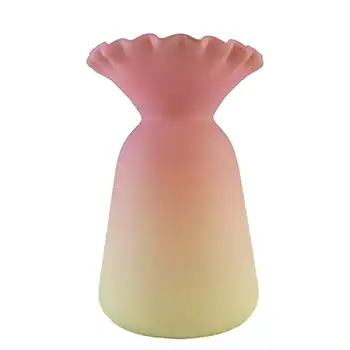 Thomas Webb Victorian Burmese Uranium Pink Glass Vase