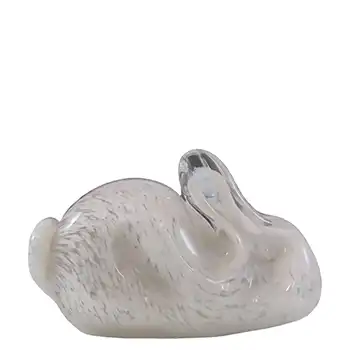 MARKED Wedgwood White Glass Rabbit Paperweight RSW413
