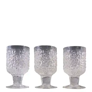 Whitefriars #M155 Geoffrey Baxter Textured Sherry / Wine Glasses
