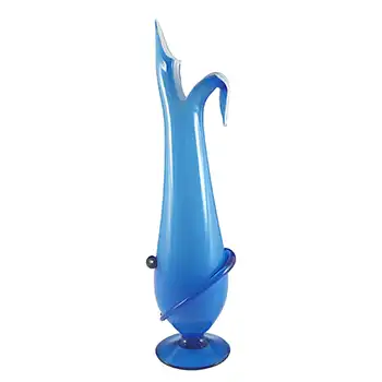 Cristalleria Fratelli Betti / Alrose Italian Empoli Glass Vase
