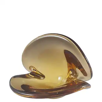 Vetro Artistico Veneziano Murano Amber Glass Bowl / Vase