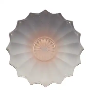 Ankerglas Bernsdorf 1930's Art Deco Pink Glass Bowl / Dish