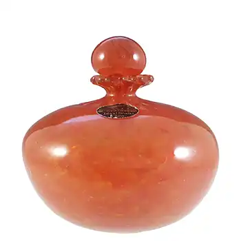 LABELLED Guernsey Island Studio Speckled Red Glass Perfume Bottle