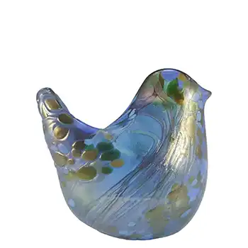 Isle of Wight Studio 'Summer Fruits' Mulberry Glass Bird