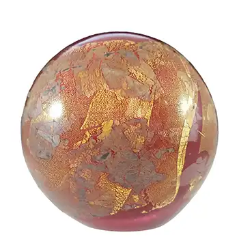 Isle of Wight Studio / Harris 'Azurene Pink' Glass Paperweight