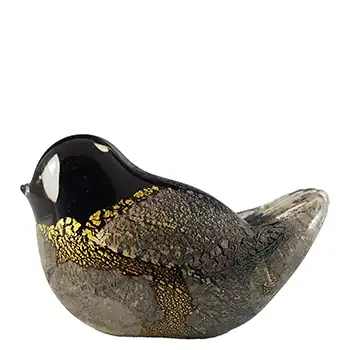 Isle of Wight Studio 'Azurene Black' Glass 'Minimals' Bird
