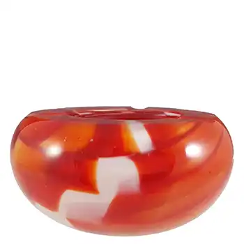 Vintage Red & White Speckled Glass Bowl / Ashtray