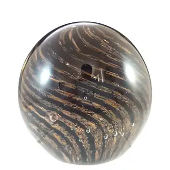 Ferro & Lazzarini Murano Aventurine Striped Glass Paperweight
