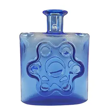 Riihimaki #1729 Riihimaen Blue Glass Erkkitapio Siiroinen Decorative Bottle