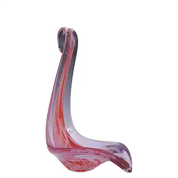 Viartec Murano Style Neodymium Lilac / Blue Spanish Glass Swan Sculpture