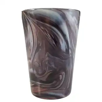 Davidson Victorian 1890's Malachite / Slag Glass Tumbler - Marked